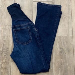Indigo blue maternity jeans